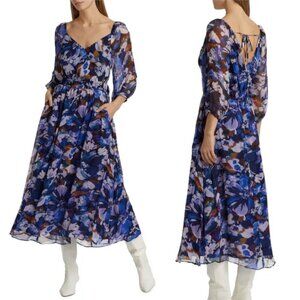 Derek Lam 10 Crosby Katie Floral Maxi Dress, Topaz Multi, US 12